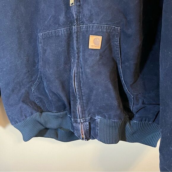 Carhartt Men’s Blue Canvas Duck J 130 MDT Jacket 4XL - Picture 3 of 7